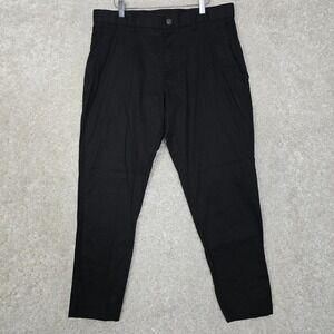 Fabletics The High Size Chinos Mens 34x32 (Fits‎ 34x29) Black Stretch Tapered